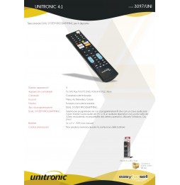 Telecomando BLAUPUNKT Universale PER TV Pronto All'uso Pile Incluse