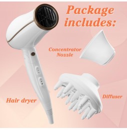 Aigostar Asciugacapelli Ionico Professionale 2200W 3 Temp 2 Vel Diffusore