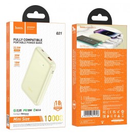 Hoco Q21 Powerbank 10000mah 22.5w Pd Qc Ricarica Veloce Led Abs Ignifugo