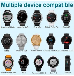 Cavo di ricarica caricatore USB smartwatch GARMIN FENIX 7, 6, 6X, 6S, 5, 5X, 5S, 5 Plus Vivoactive