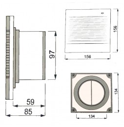 Aigostar Ventola Aspirazione Odori Bagno Cucina Casa 11W Foro 100/110mm