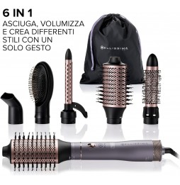 Imetec Bellissima Ceramic e Argan Oil 6 in 1 Spazzola ad Aria Calda 1000W