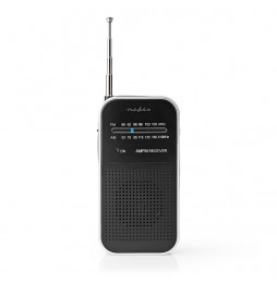Nedis Radio FM AM Portatile Analogica Tascabile con Speaker e Uscita Cuffie