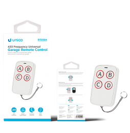 Unico Telecomando Universale Cancelli 4 Canali Auto-Scan 433MHz Codice Fisso