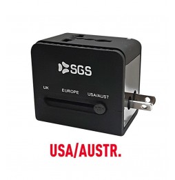 SGS Caricatore/Adattatore da viaggio Universale con doppia porta USB