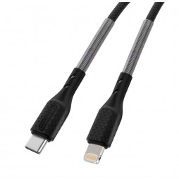Forcell Cavo Type C a iPhone Lightning 8-pin Power Delivery PD27W CB-01C 1 metro nero