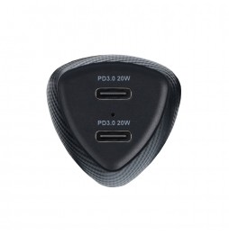 Forcell Caricabatteria da auto Type C 3.0 PD20W + Type C 3.0 PD20W CC50-2C nero