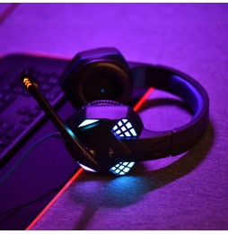 Art G11 Cuffie Gaming Microfono Pieghevole LED Jack 3.5mm USB PS4 PS5 Switch PC