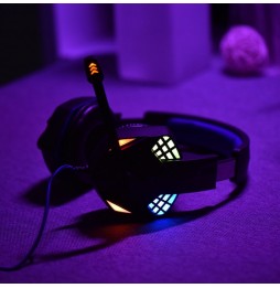 Art G11 Cuffie Gaming Microfono Pieghevole LED Jack 3.5mm USB PS4 PS5 Switch PC