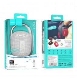 Hoco HC17 Easy Joys Bluetooth 5.3 FM USB 5W 4H Moschettone Argento