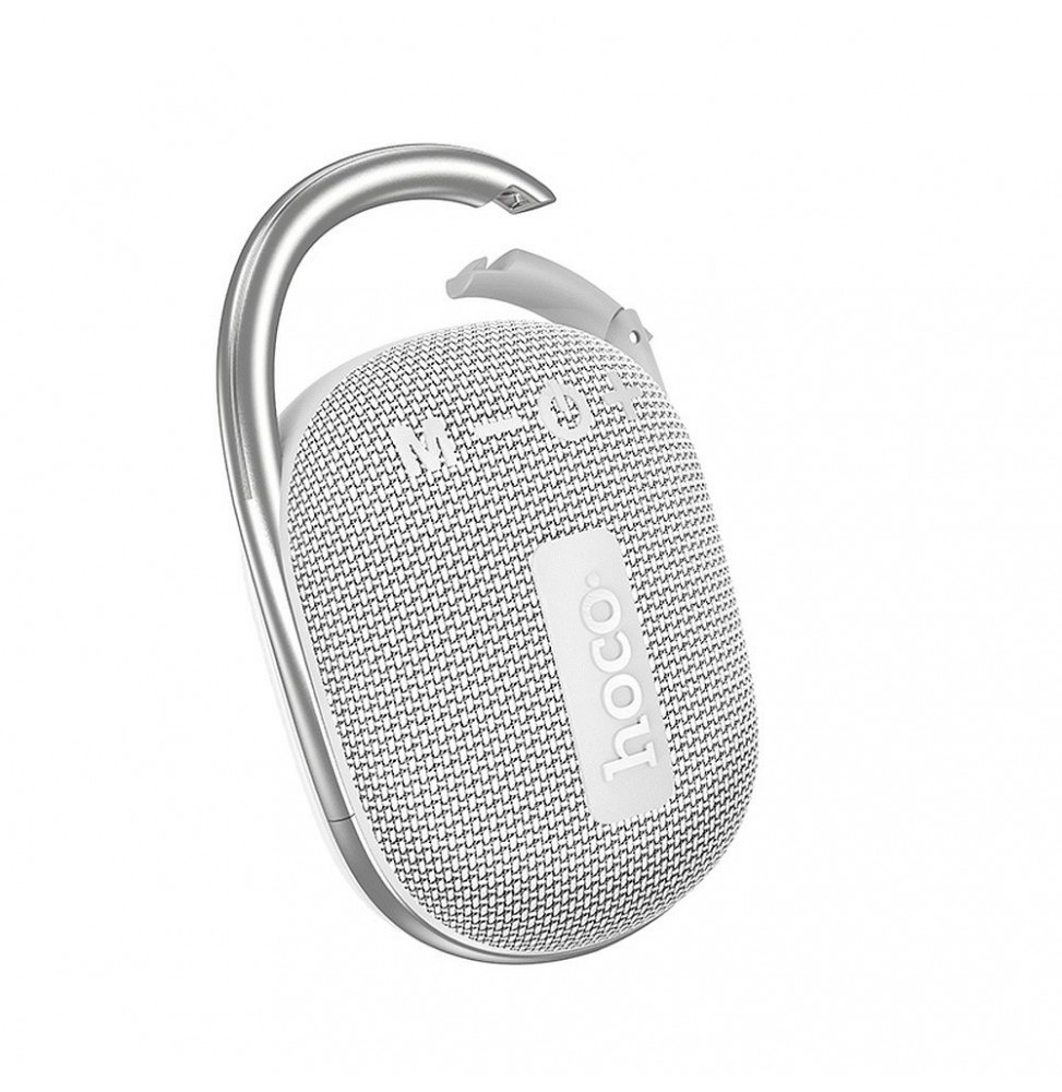 Hoco HC17 Easy Joys Bluetooth 5.3 FM USB 5W 4H Moschettone Argento