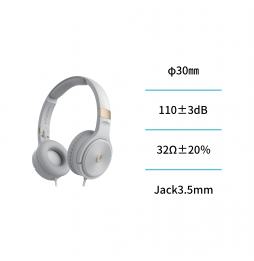 Unico HP1840 Cuffie Over-Ear φ40mm Unifilari con Microfono Jack 3.5mm Silvergold