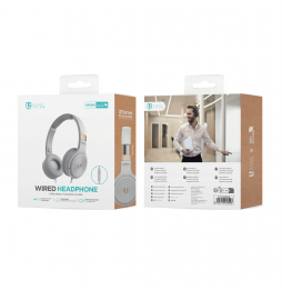 Unico HP1840 Cuffie Over-Ear φ40mm Unifilari con Microfono Jack 3.5mm Silvergold