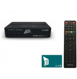 New Majestic SAT-265 Decoder Tivùsat HD Scheda Inclusa Smart Card HEVC HDMI RCA