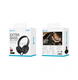 Unico HP1669 Cuffie Padiglione φ40㎜ Unifilari Con Microfono Over-Ear TotalBlack