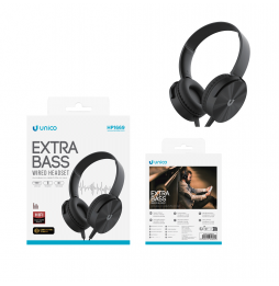 Unico HP1669 Cuffie Padiglione φ40㎜ Unifilari Con Microfono Over-Ear TotalBlack