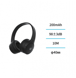 Unico HP1941 Cuffie Wireless Bluetooth 5.1 Padiglione 40mm Regolabili Nere
