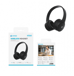 Unico HP1941 Cuffie Wireless Bluetooth 5.1 Padiglione 40mm Regolabili Nere