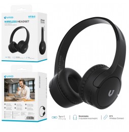 Unico HP1941 Cuffie Wireless Bluetooth 5.1 Padiglione 40mm Regolabili Nere