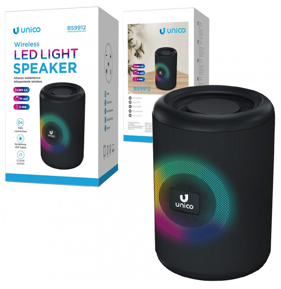 Unico BS9912 Radio FM Sistema Multimediale Bluetooth lettore SDcard Led RGB