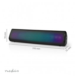 Nedis Altoparlante Bluetooth® cassa bombox portatile batteria 6 ore 18watt rgb