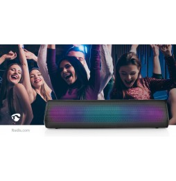 Nedis Altoparlante Bluetooth® cassa bombox portatile batteria 6 ore 18watt rgb