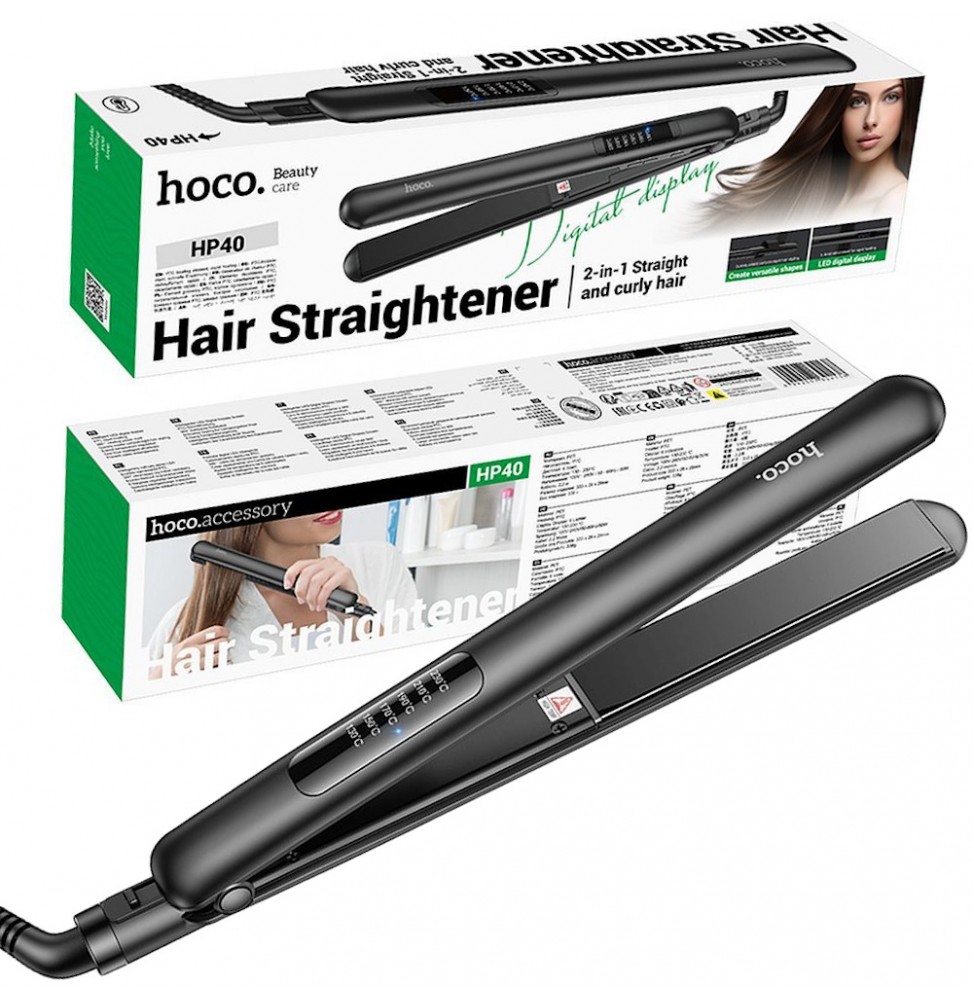 Hoco HP40 Piastra Professionale 230 Gradi 6 Livelli Riscaldamento Rapido Ptc