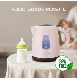 Aigostar Bollitore Elettrico 1.2L 2200W Senza BPA Panna Cioccolato