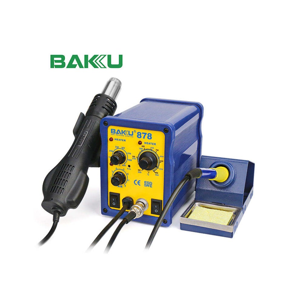 BAKU BK878 STAZIONE SALDANTE E PISTOLA TERMICA ARIA CALDA PROFESSIONALE 400W