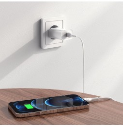 Hoco N14 Caricabatteria Rete Type C Pd 20w Fast Charge Iphone Eu Bianco