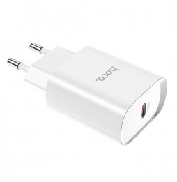 Hoco N14 Caricabatteria Rete Type C Pd 20w Fast Charge Iphone Eu Bianco