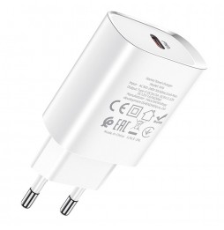Hoco N14 Caricabatteria Rete Type C Pd 20w Fast Charge Iphone Eu Bianco