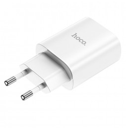 Hoco N14 Caricabatteria Rete Type C Pd 20w Fast Charge Iphone Eu Bianco