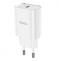 Hoco N14 Caricabatteria Rete Type C Pd 20w Fast Charge Iphone Eu Bianco
