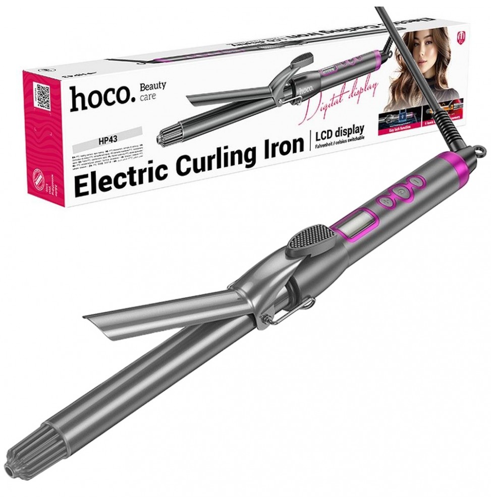 Hoco HP43 Arricciacapelli Elettrico 25mm Display Lcd 120 220c Autospegnimento