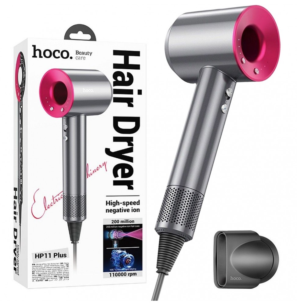 Hoco HP11 PLUS Asciugacapelli Professionale Motore Digitale 1600 Watt
