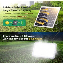Aigostar Faro LED Solare 200W 2000lm IP65 Sensore Microonde 20000mAh