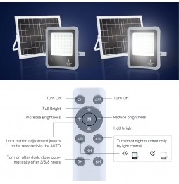 Aigostar Faro LED Solare 50W 500lm IP66 Luce Fredda 6500K Policristallino
