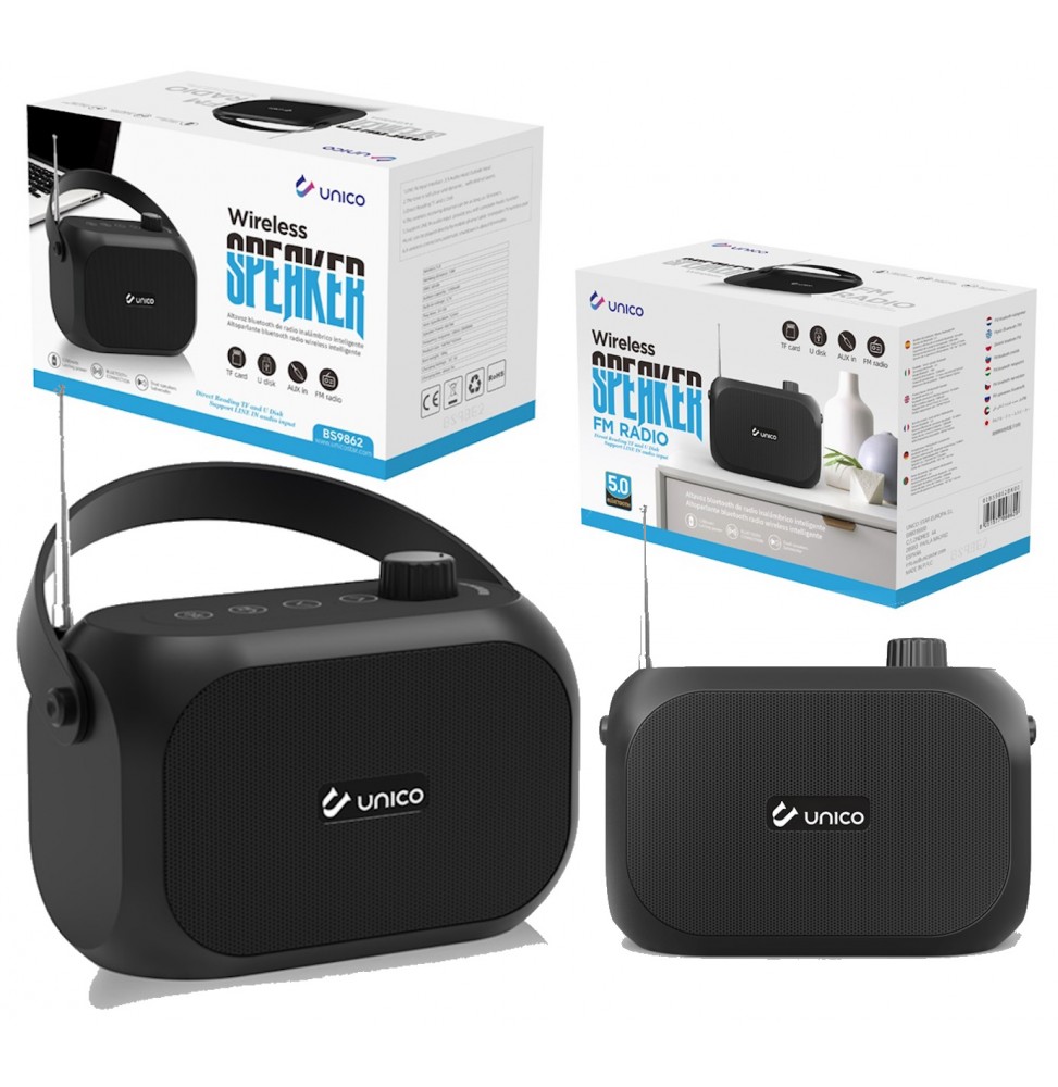 Unico BS9862 Radio FM Sistema Multimediale Bluetooth lettore SDcard Led