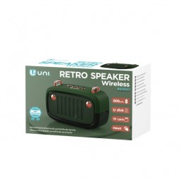 Unico BS1507 Cassa Bluetooth Sistema Multimediale retro' lettore USB SDcard IPX7