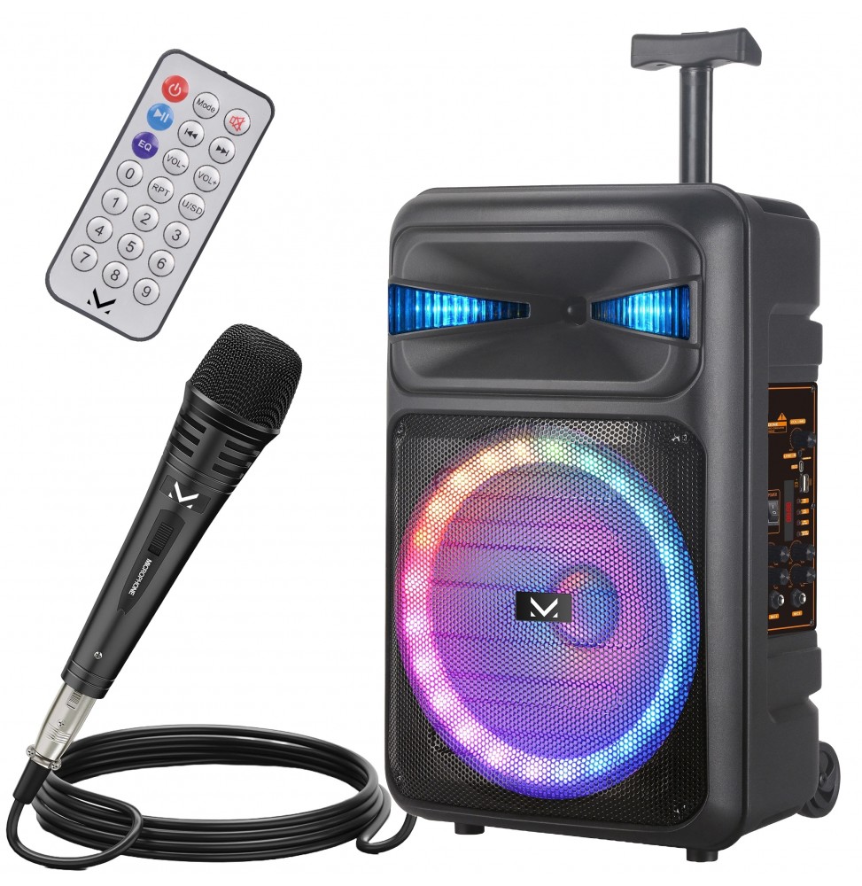 NEW Majestic FIRE T5 Cassa Bluetooth Karaoke 160WATT Bass Reflex TWS Microfono