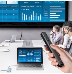 Hoco GM200 Puntatore Wireless Presentazioni 2.4ghz Luce Rossa 10 Ore Usb