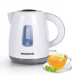 Aigostar Bollitore Elettrico 1.2L 2200W Senza BPA Bianco Grigio Off Automatico