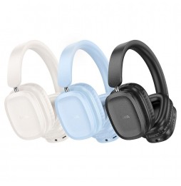 Hoco W51 Cuffie Wireless Bluetooth 5.3 Bassi Profondi SD AUX Pieghevoli Nere