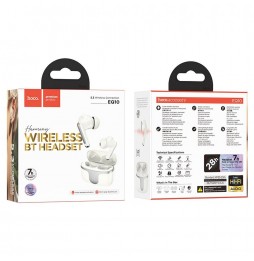 Hoco EQ10 Auricolari Tws Bluetooth 5.3 7 Ore Ergonomiche 300mah Bianco