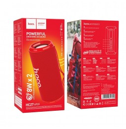 Hoco HC27 Flip Cassa Bluetooth 5.4 FM 16W 2H Batteria 1500 mAh Rossa