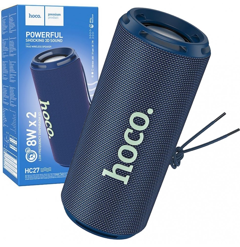 Hoco HC27 Flip Cassa Bluetooth 5.4 FM 16W 2H Batteria 1500 mAh Blue