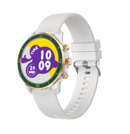 Unico Smartwatch SW2213 Bianco Gold Chiamata HD 1.27'' Cardio Sport 100+ Modalità
