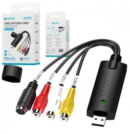 Unico Scheda Acquisizione Video USB Grabber Analogica Digitale RCA S-Video PC