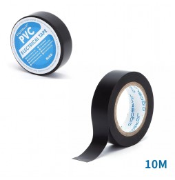 Aigostar Nastro Isolante in PVC alta qualità 10 pezzi colore nero 10 metri